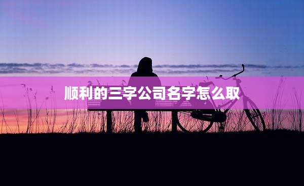 顺利的三字公司名字怎么取