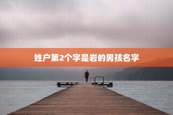 姓户第2个字是岩的男孩名字