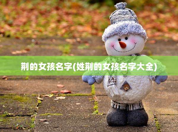 荆的女孩名字(姓荆的女孩名字大全)
