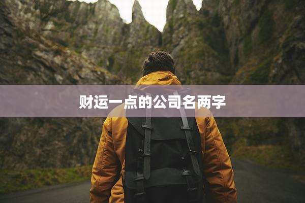 财运一点的公司名两字