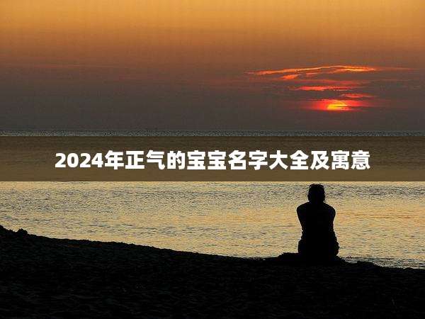 2024年正气的宝宝名字大全及寓意