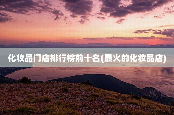 化妆品门店排行榜前十名(最火的化妆品店)