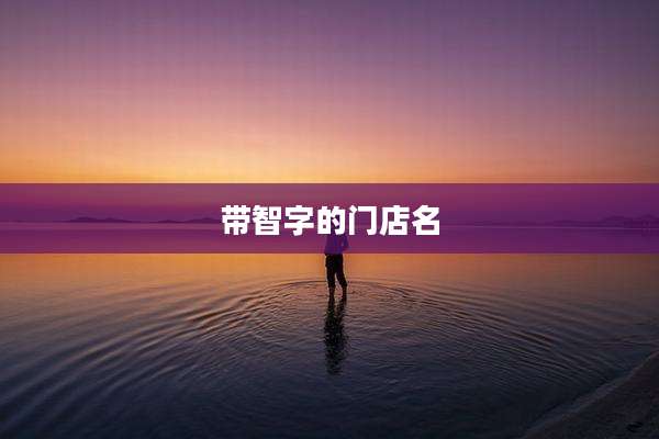 带智字的门店名