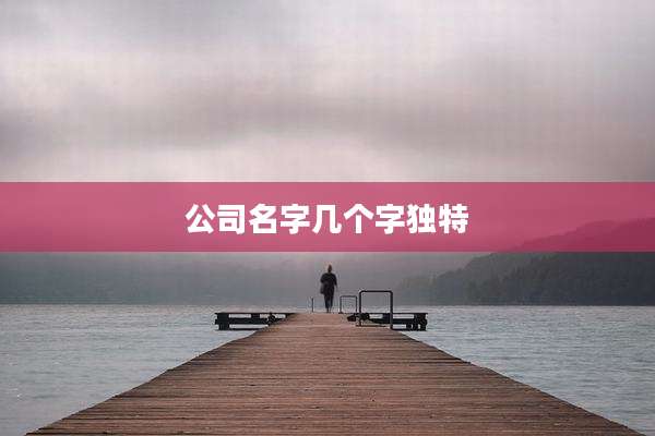 公司名字几个字独特
