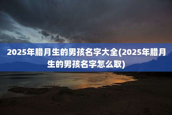 2025年腊月生的男孩名字大全(2025年腊月生的男孩名字怎么取)