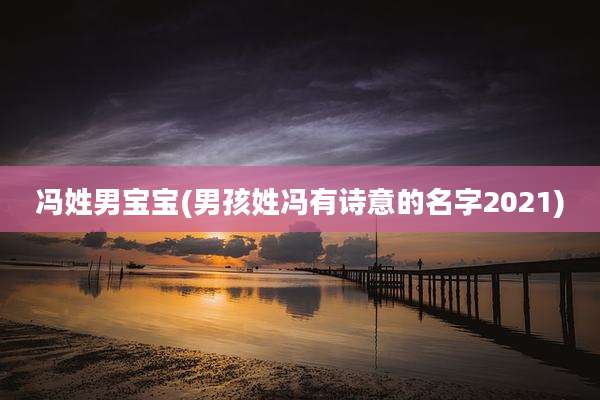 冯姓男宝宝(男孩姓冯有诗意的名字2021)