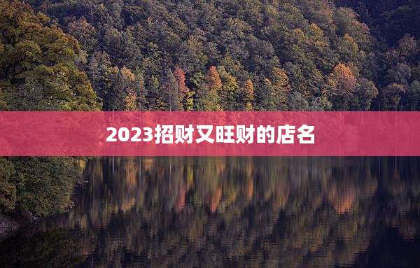 2023招财又旺财的店名