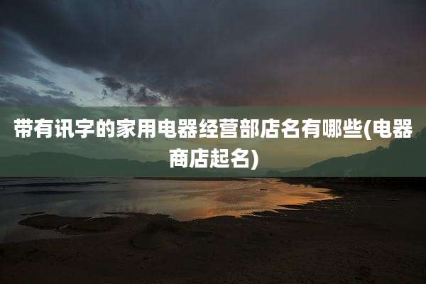 带有讯字的家用电器经营部店名有哪些(电器商店起名)