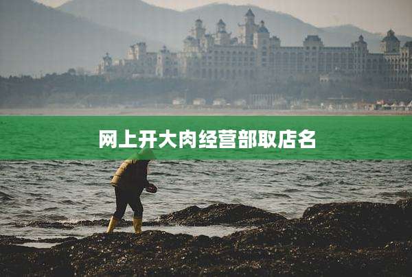 网上开大肉经营部取店名