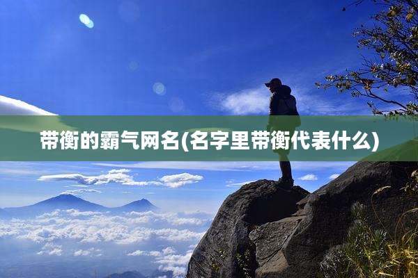 带衡的霸气网名(名字里带衡代表什么)