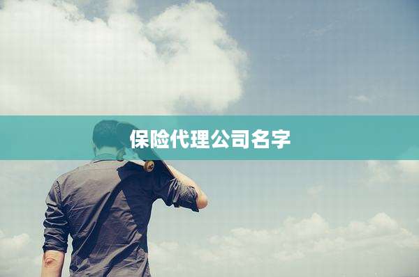 保险代理公司名字