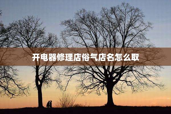 开电器修理店俗气店名怎么取