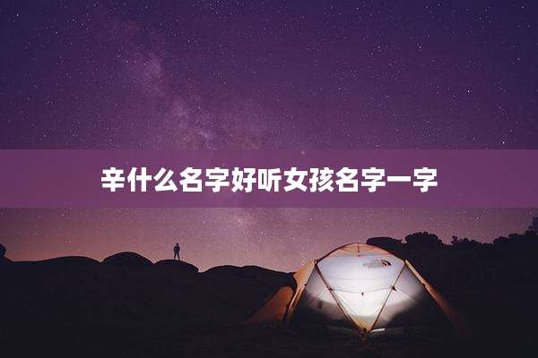 辛什么名字好听女孩名字一字
