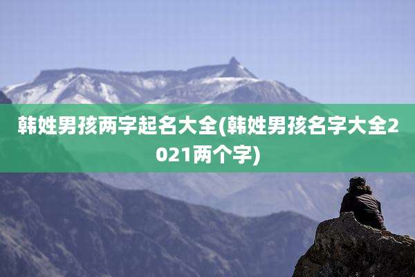 韩姓男孩两字起名大全(韩姓男孩名字大全2021两个字)