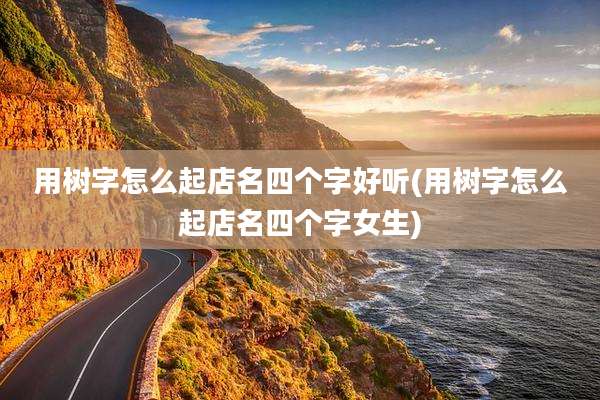 用树字怎么起店名四个字好听(用树字怎么起店名四个字女生)