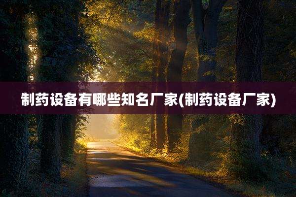 制药设备有哪些知名厂家(制药设备厂家)