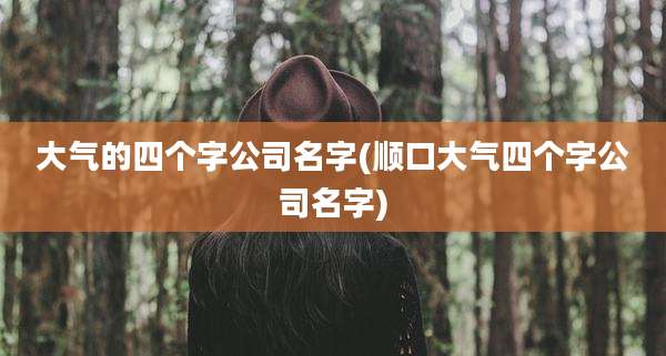 大气的四个字公司名字(顺口大气四个字公司名字)