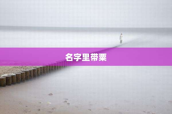 名字里带粟
