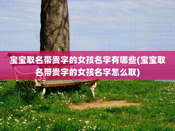 宝宝取名带贵字的女孩名字有哪些(宝宝取名带贵字的女孩名字怎么取)