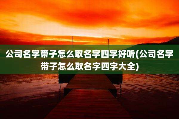 公司名字带子怎么取名字四字好听(公司名字带子怎么取名字四字大全)