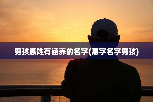 男孩惠姓有涵养的名字(惠字名字男孩)