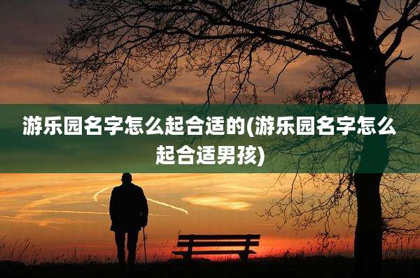 游乐园名字怎么起合适的(游乐园名字怎么起合适男孩)
