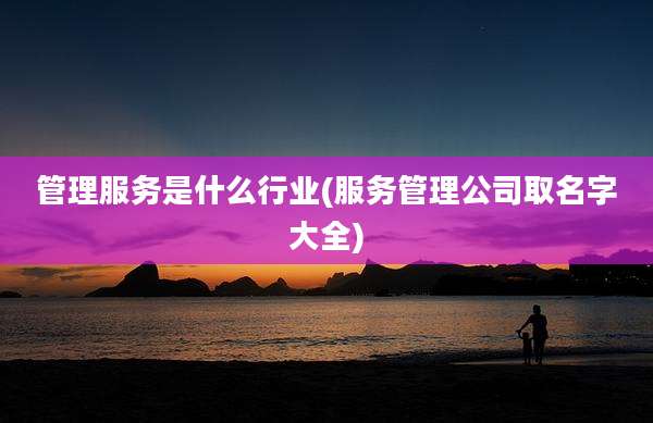 管理服务是什么行业(服务管理公司取名字大全)