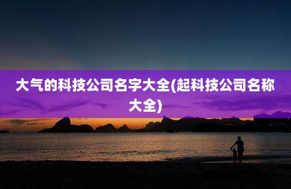 大气的科技公司名字大全(起科技公司名称大全)
