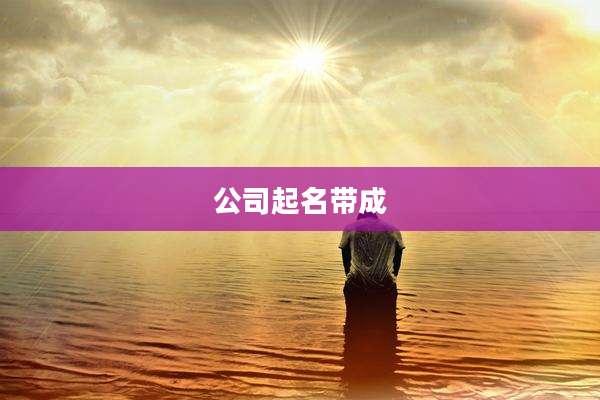 公司起名带成