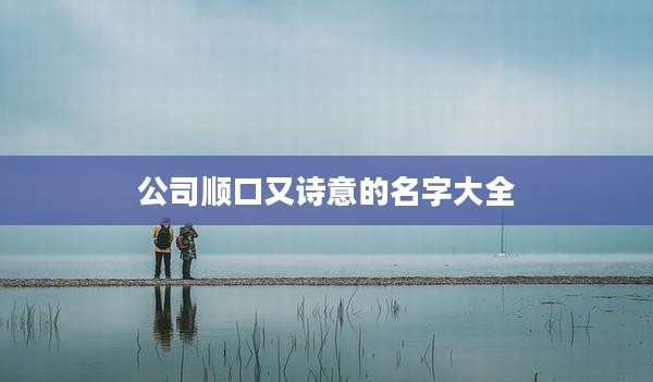 公司顺口又诗意的名字大全