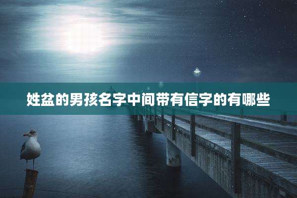 姓盆的男孩名字中间带有信字的有哪些