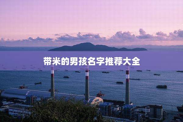 带米的男孩名字推荐大全