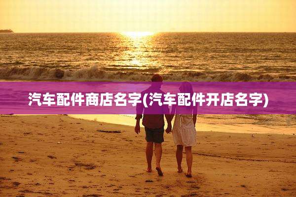 汽车配件商店名字(汽车配件开店名字)