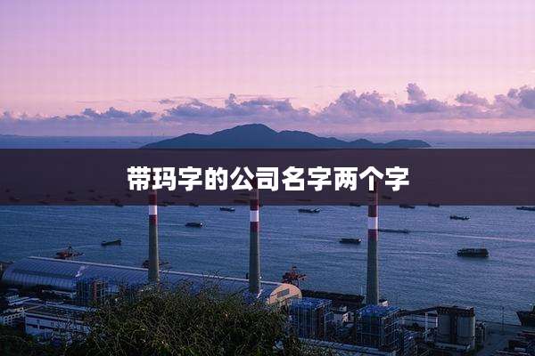 带玛字的公司名字两个字