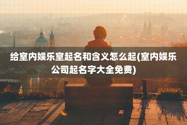 给室内娱乐室起名和含义怎么起(室内娱乐公司起名字大全免费)
