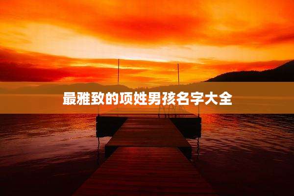 最雅致的项姓男孩名字大全