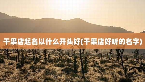 干果店起名以什么开头好(干果店好听的名字)