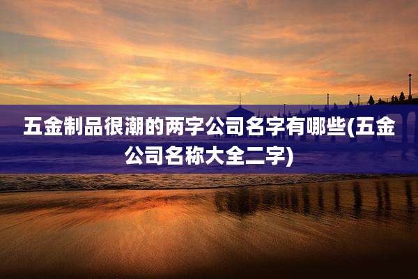 五金制品很潮的两字公司名字有哪些(五金公司名称大全二字)