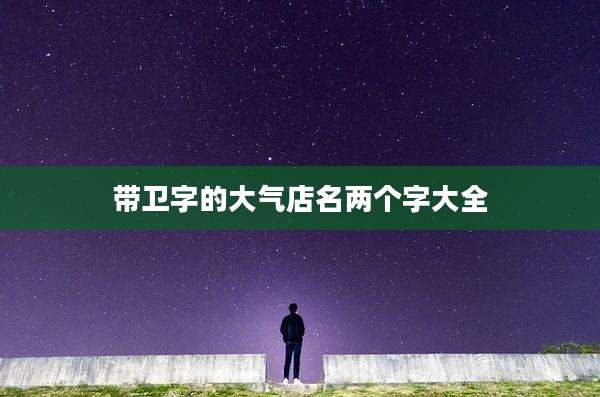 带卫字的大气店名两个字大全