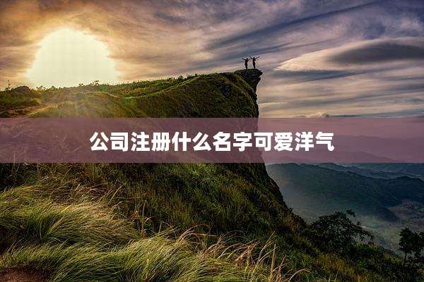 公司注册什么名字可爱洋气