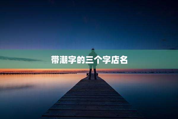 带潮字的三个字店名