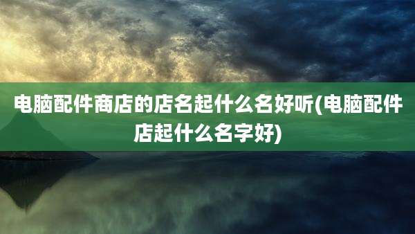 电脑配件商店的店名起什么名好听(电脑配件店起什么名字好)