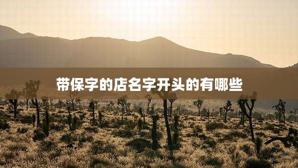 带保字的店名字开头的有哪些