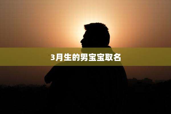 3月生的男宝宝取名