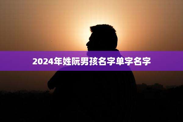 2024年姓阮男孩名字单字名字