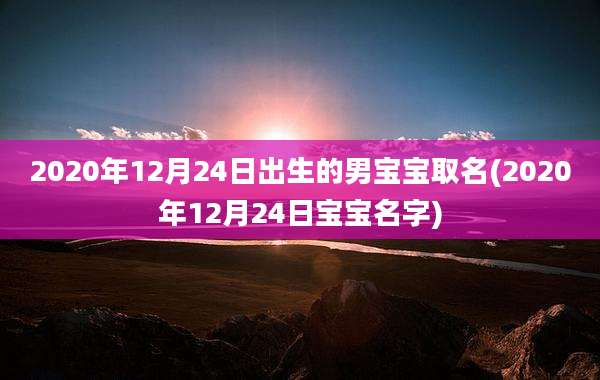 2020年12月24日出生的男宝宝取名(2020年12月24日宝宝名字)