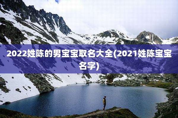 2022姓陈的男宝宝取名大全(2021姓陈宝宝名字)
