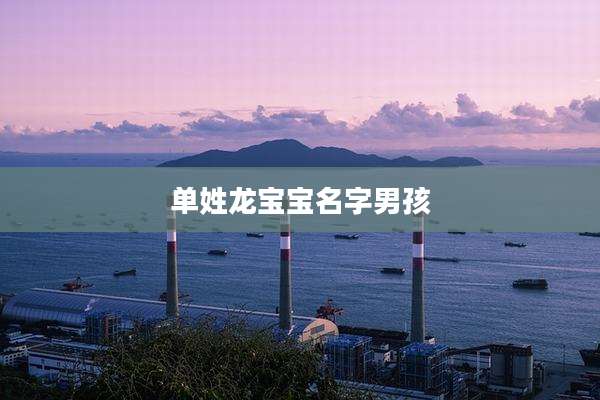 单姓龙宝宝名字男孩