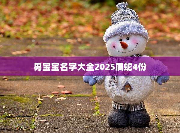 男宝宝名字大全2025属蛇4份