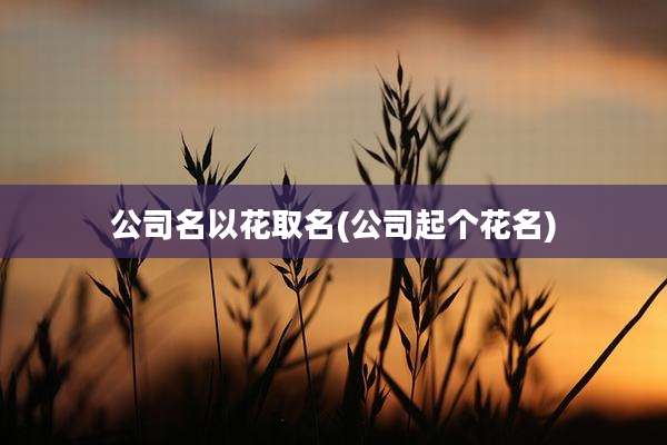 公司名以花取名(公司起个花名)